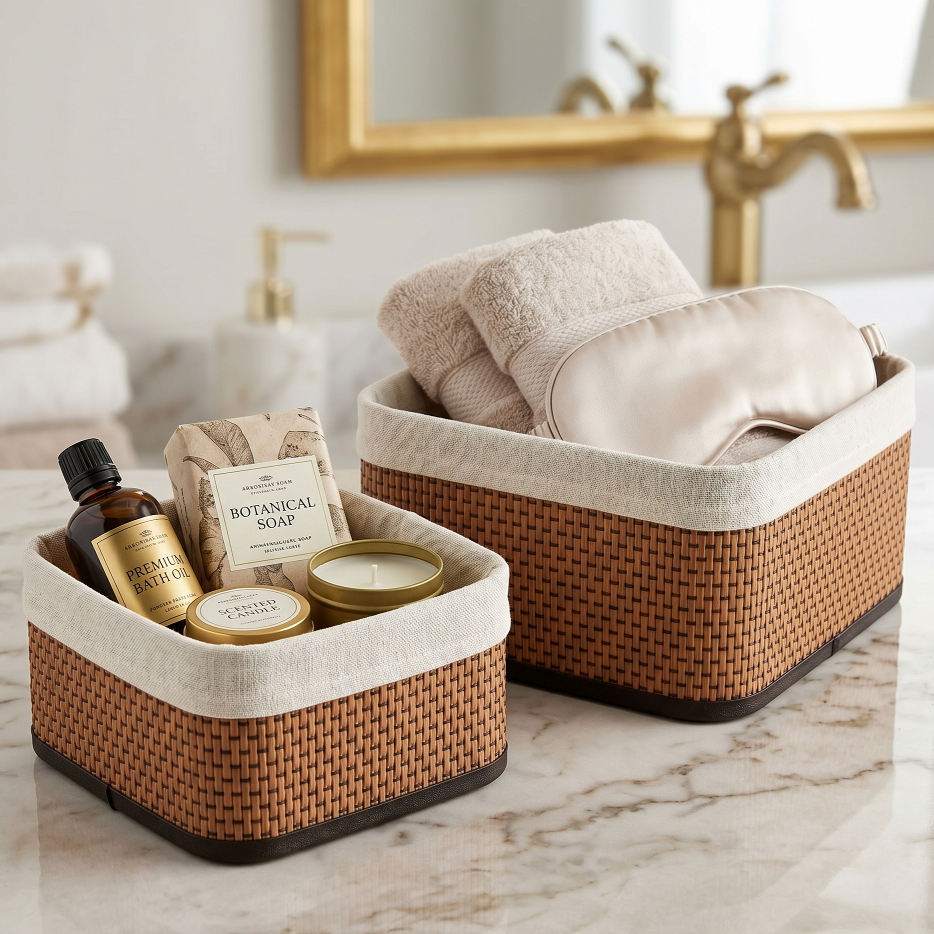3-Pcs Square Storage Basket Set