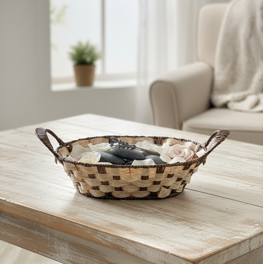 Novel Faux-Rattan Multipurpose Basket