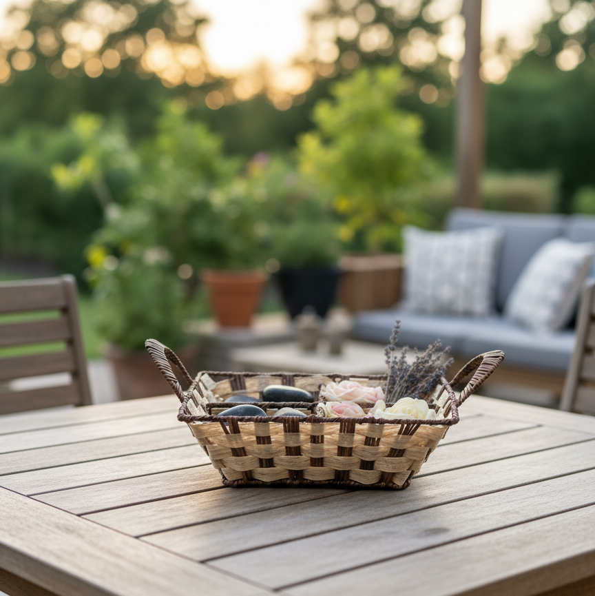 Novel Faux-Rattan Multipurpose Basket