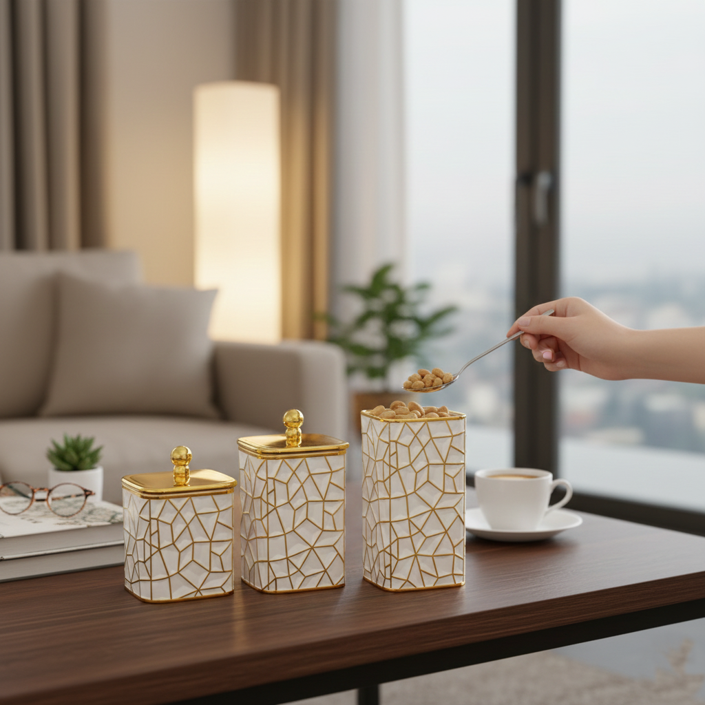 Fractured Gold Canister Trio - Solid