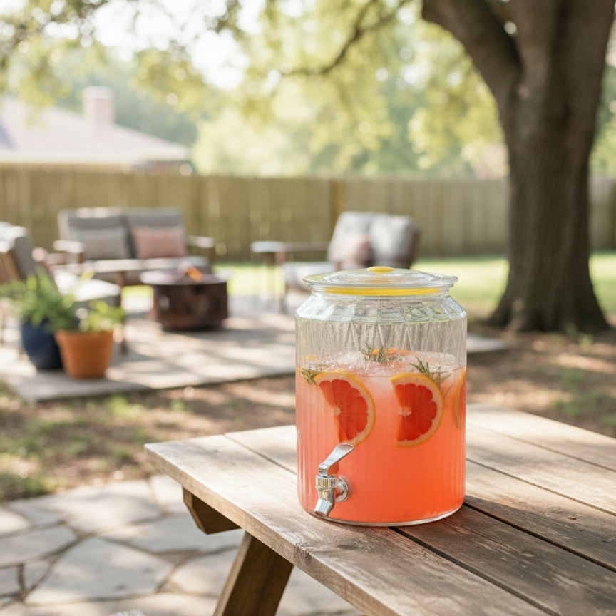 EasyPour 8L Round Beverage Dispenser