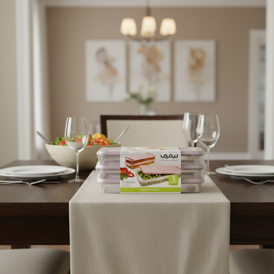 FreshSeal Rectangular Storage Box (Pack of 3) by Limon