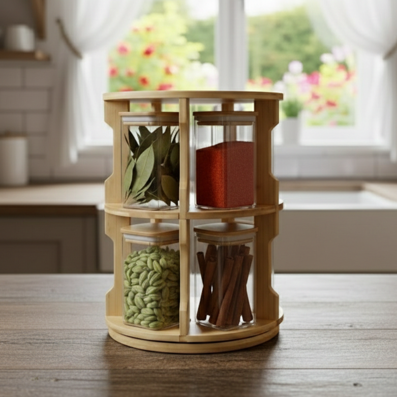 The Bamboo Rotunda: 8-Jar Spice Tower (1136)
