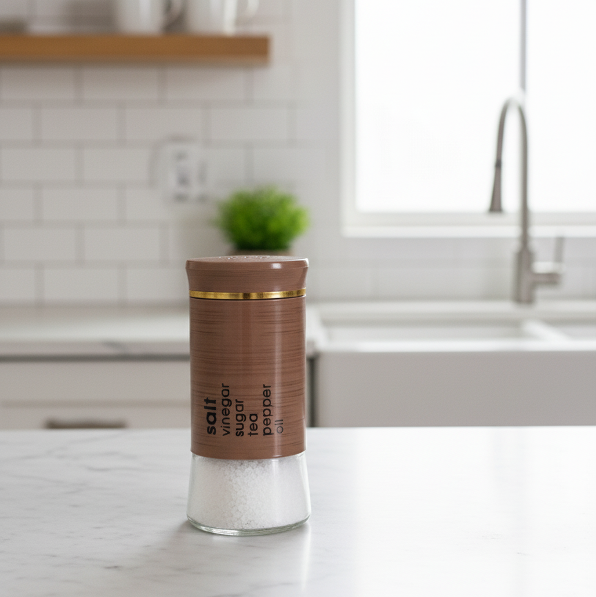 Tabletop Glass Condiment & Seasoning Dispenser