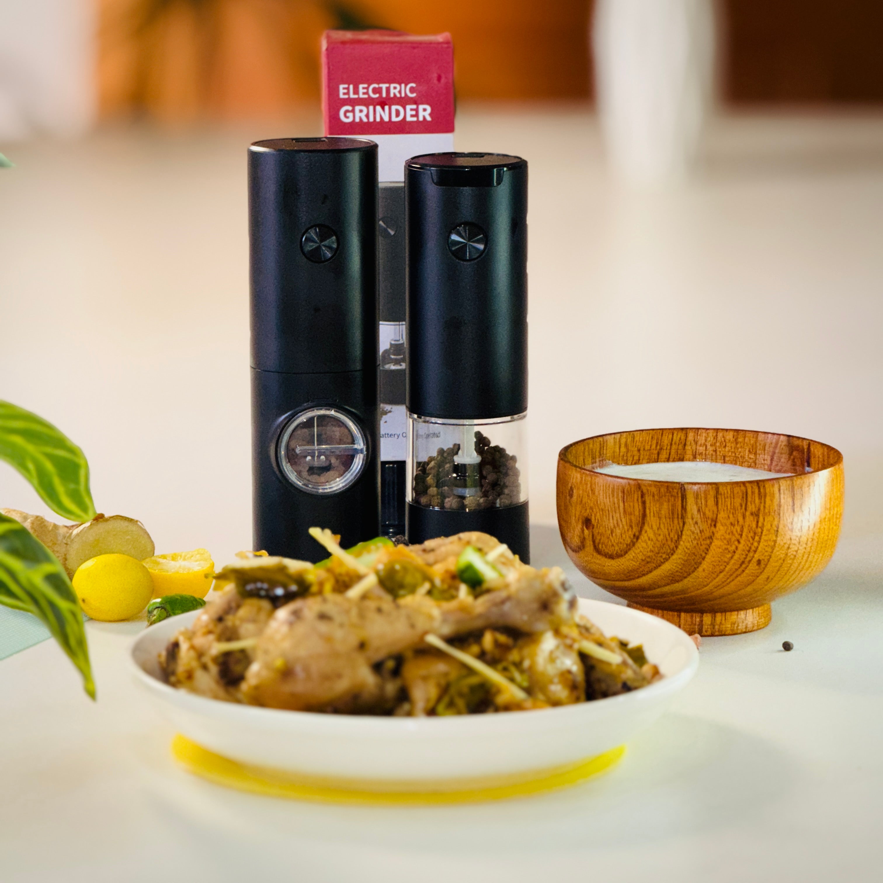 Electric Pepper Grinder with Led - (Battery Operated)