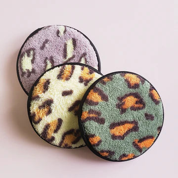 Printed Microfiber Reusable Facial Cleansing Pads - Pack of 2