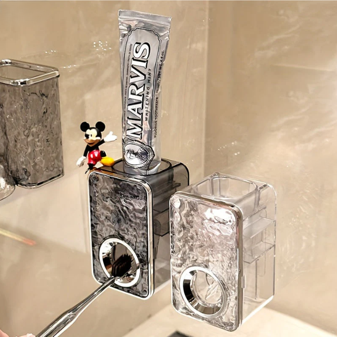 Wall-Mounted Toothpaste Dispenser & Squeezer