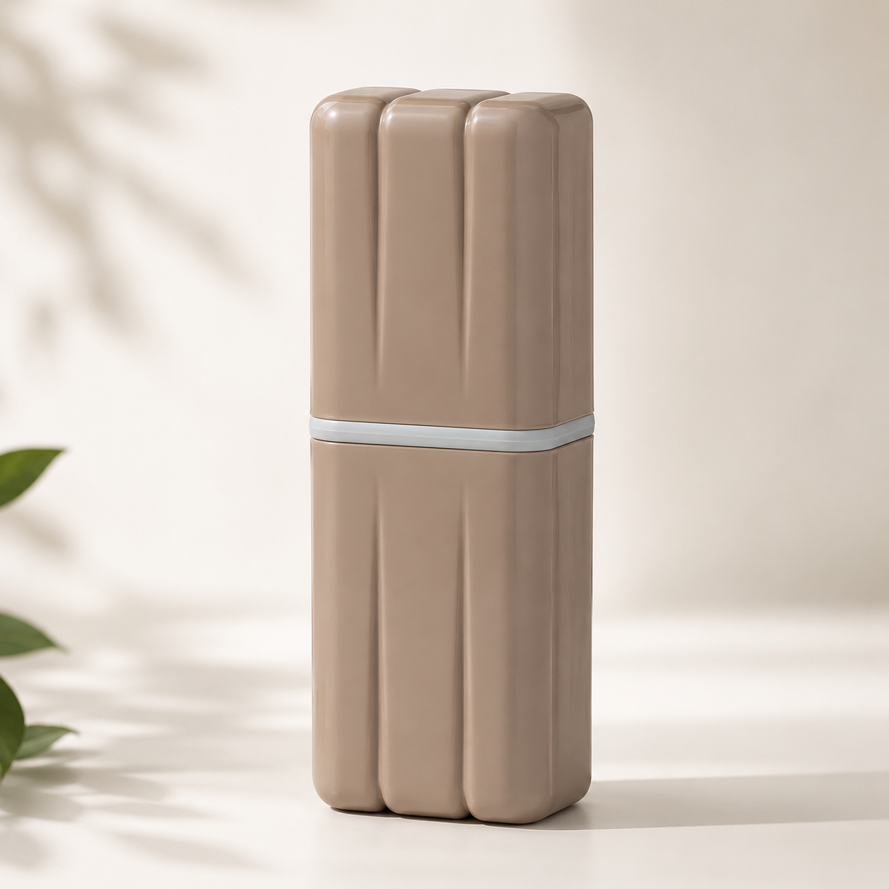 Toothbrush & Toothpaste Holder with Cap and Divided Insert