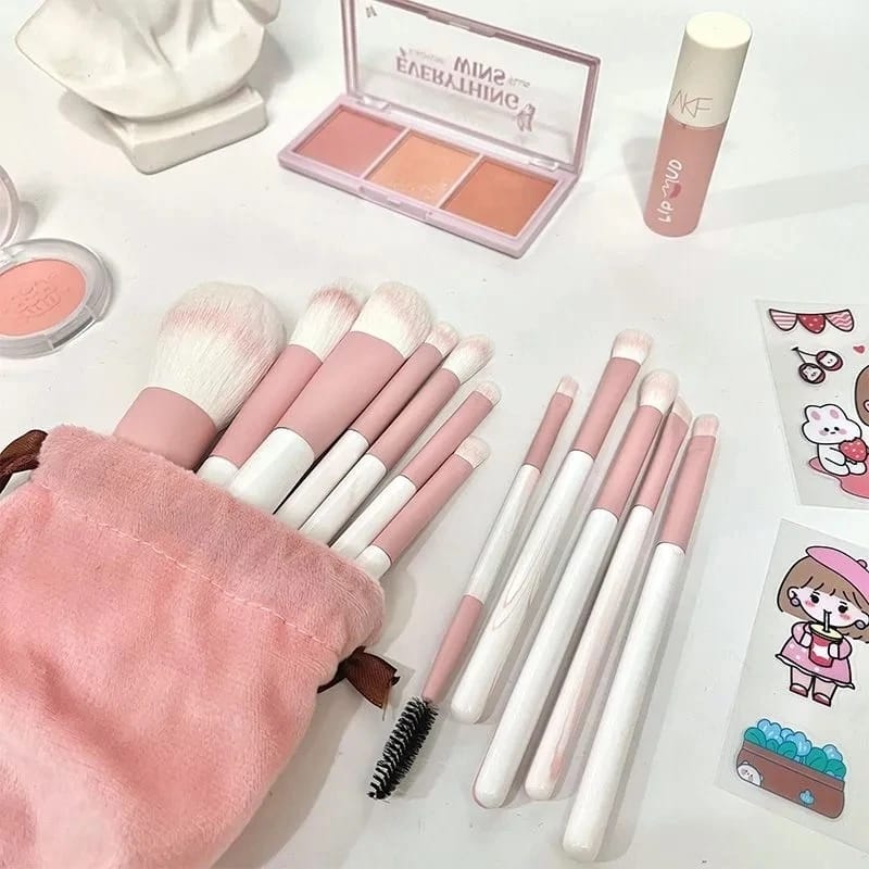 12 PCS PinkGlow Brush Set