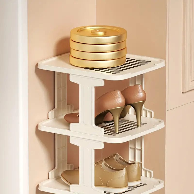 4 Layer Geomatric Pattern Shoe Rack