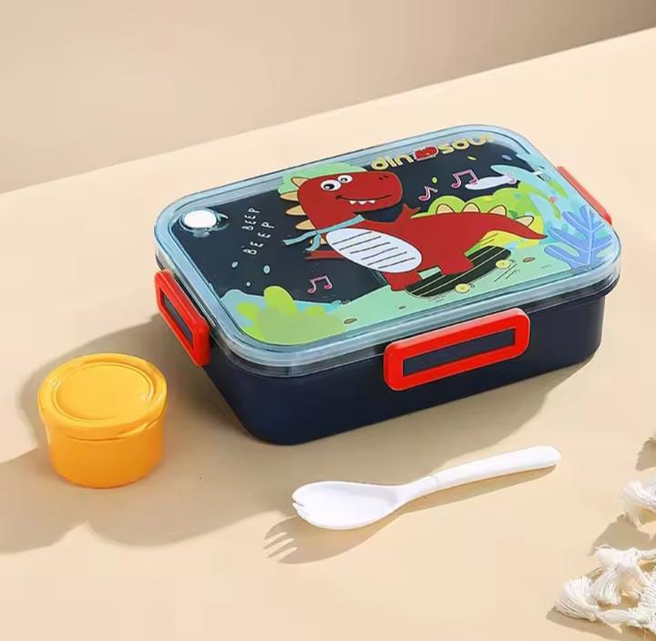 SnackTime Adventure Lunch Box with Spoon and Sauce Bowl