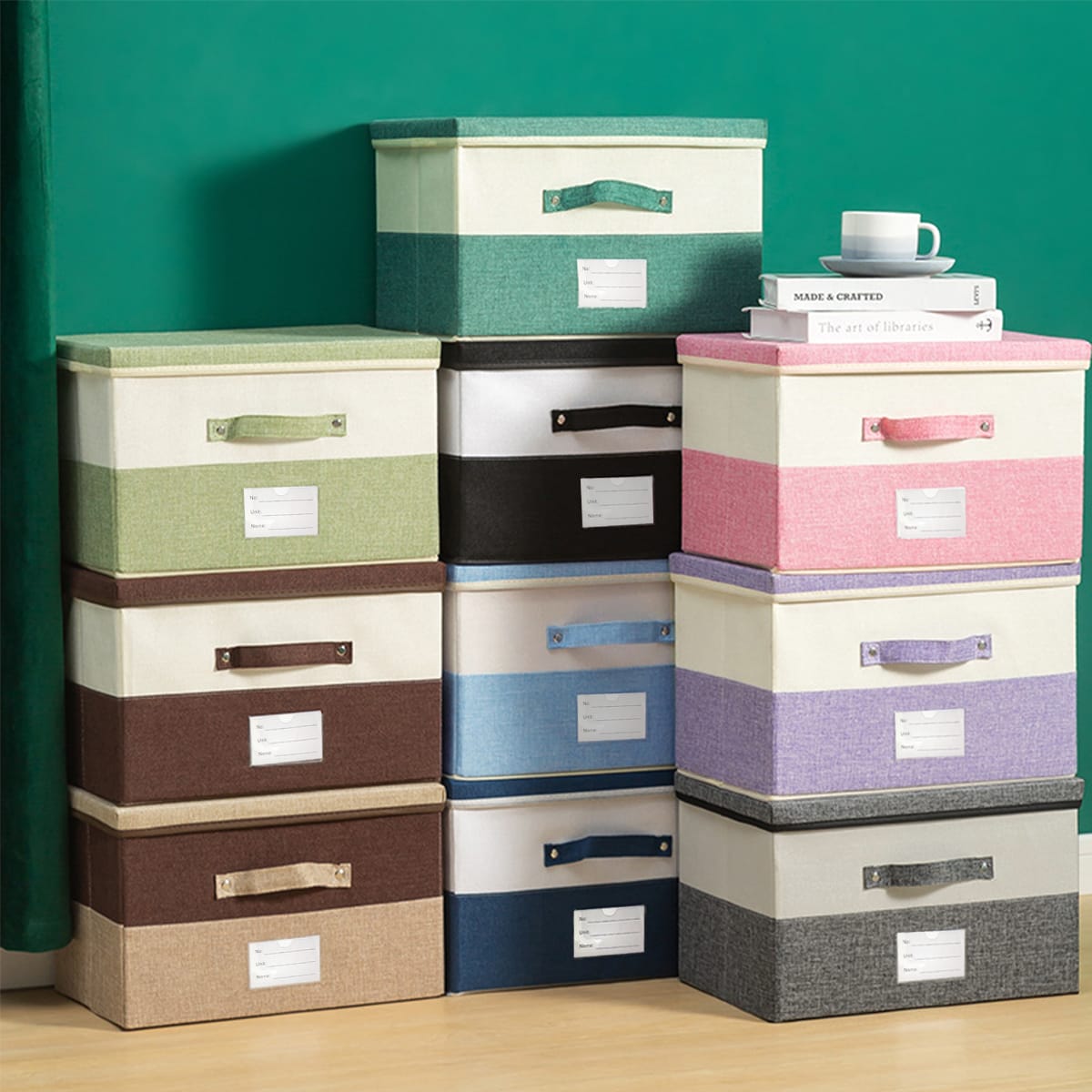 Tag & Store Fabric Box – Organize with a Clear Label