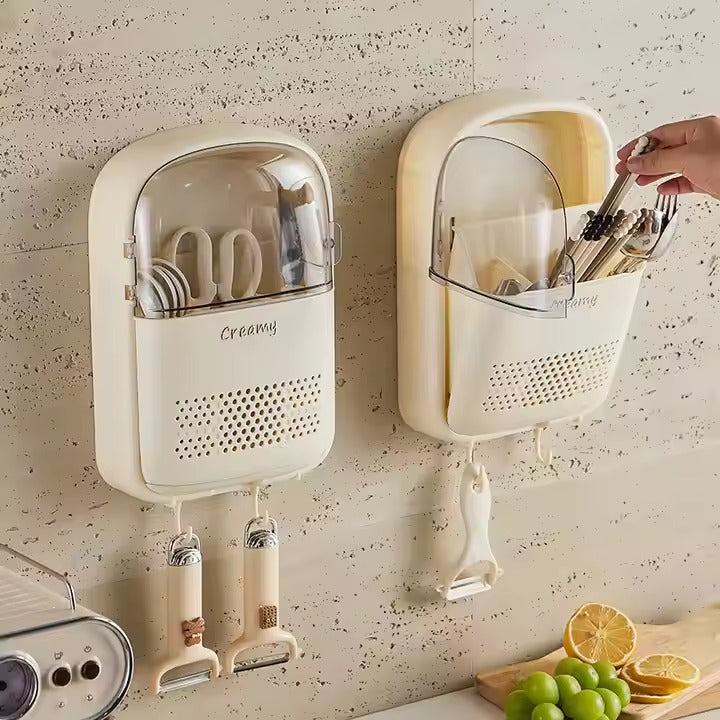 Modern Multifunctional Wall-Mounted Cutlery Box