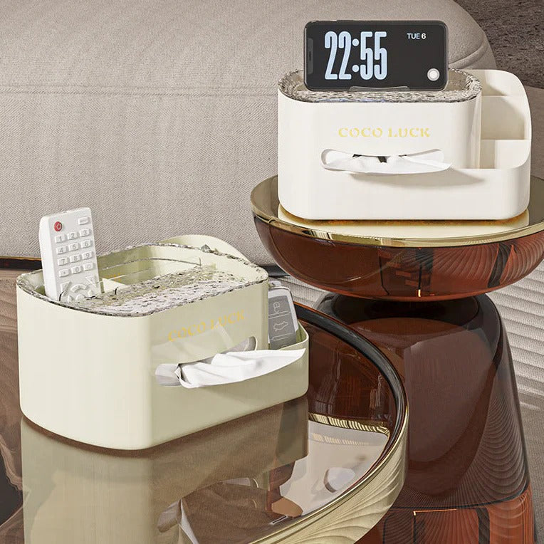 Tabletop Caddy with Tissue Dispenser