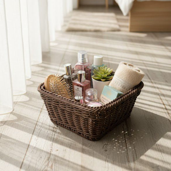 Handmade Square Basket by Ziba