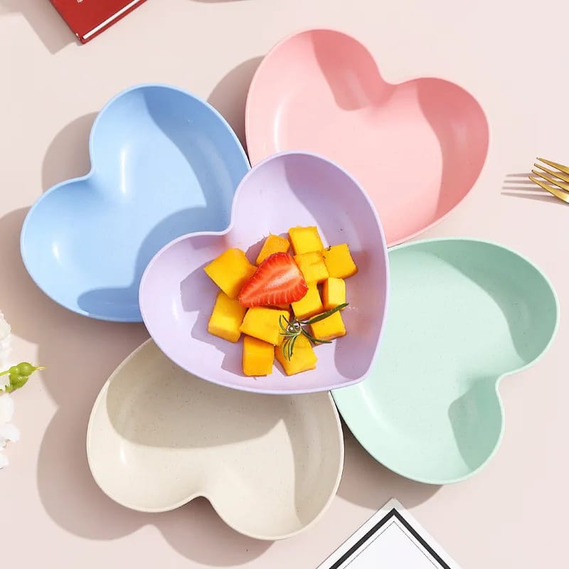 Heart Shaped Plate (Pack Of 8)