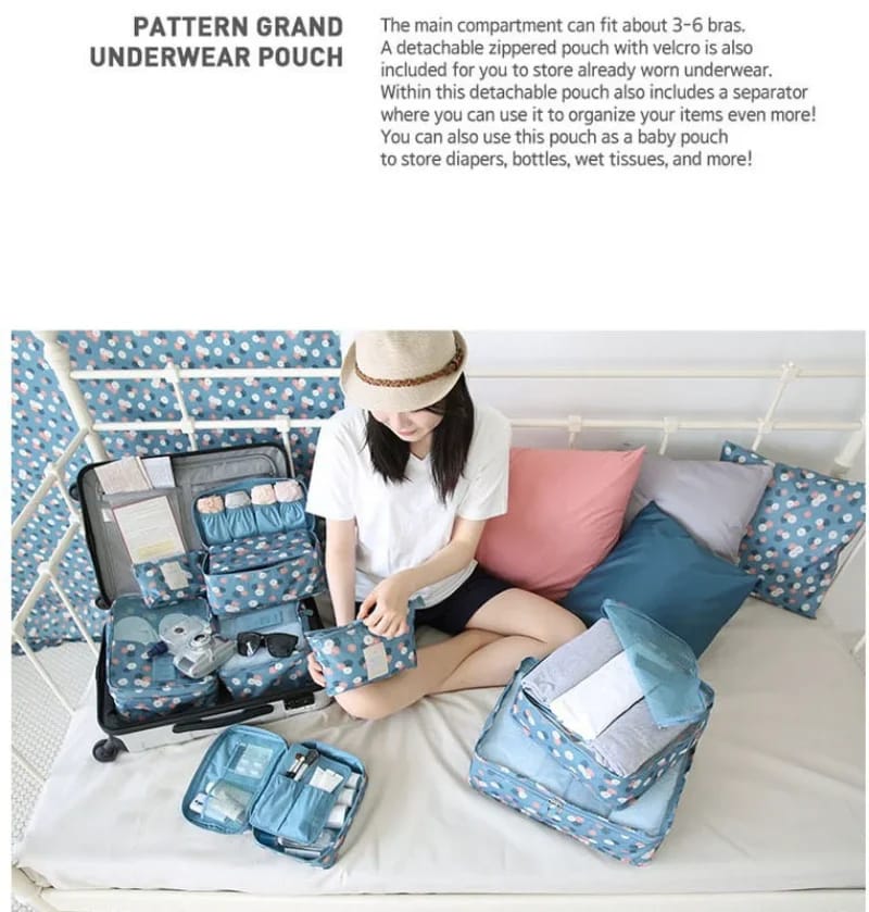 Printed Travel Bag 6pcs