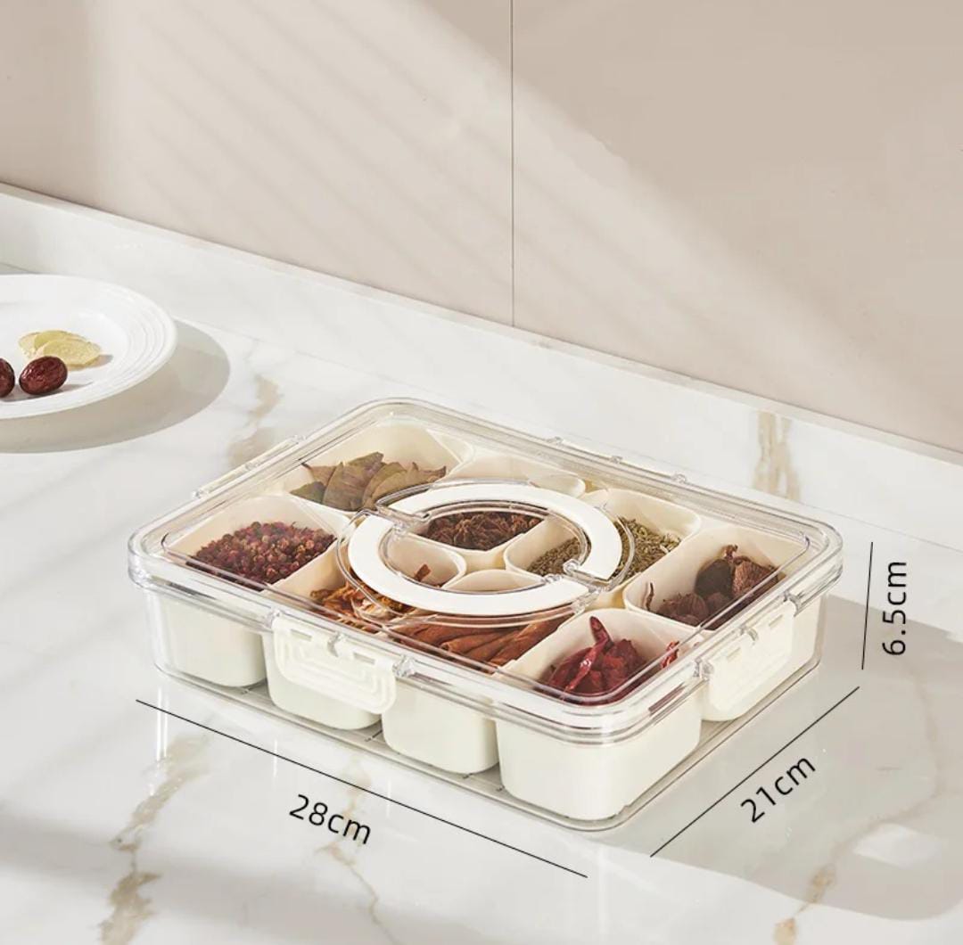 Premium acrylic airtight multi portion box