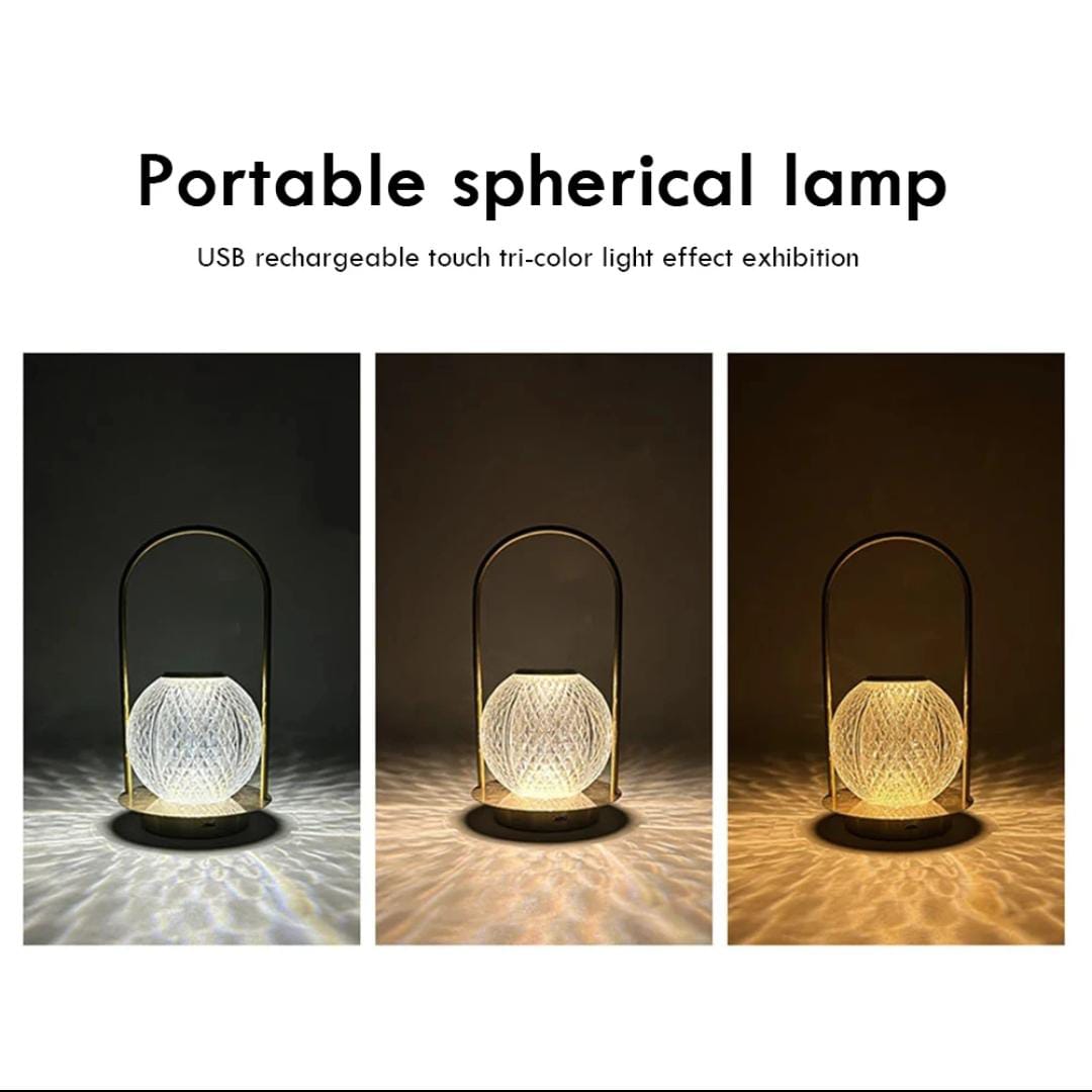 Multi Color Chargeable Crystal Touch Lamp (Ball Shape)
