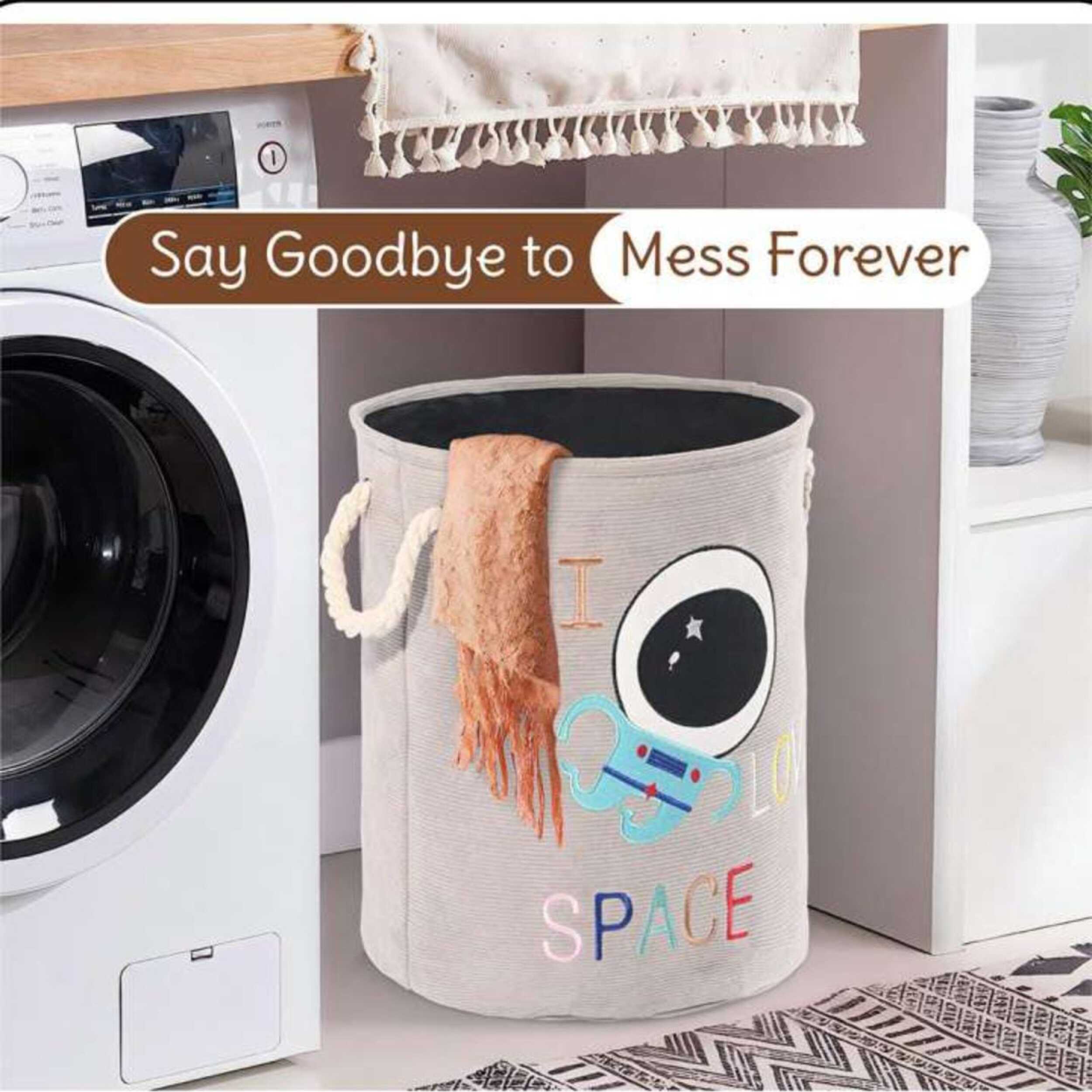 Space Adventure Foldable Storage Basket – For Clothes, Toys & More