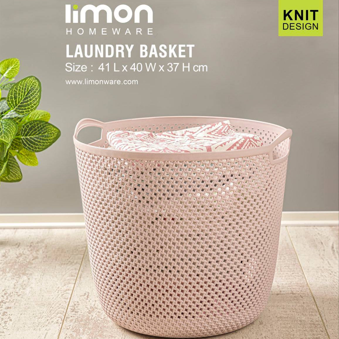 Round Flexi Laundry Basket with Handles (2138) by Limon