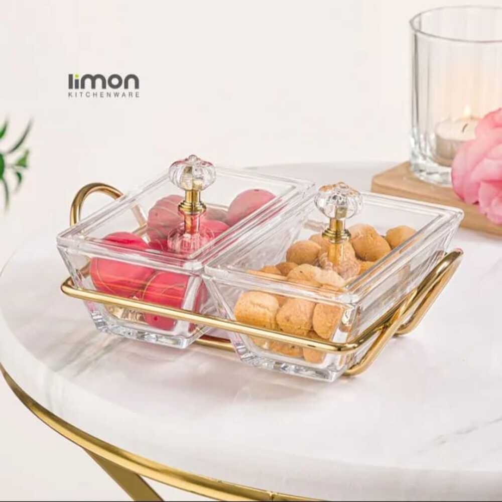 Signature Rectangular Snack Serving Tray Set by Limon