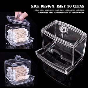 Acrylic Cotton Swabs Storage Box - All-In-One Store