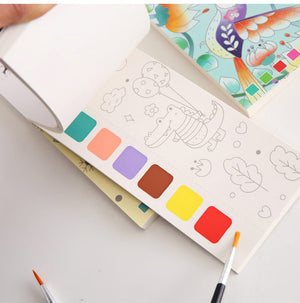 Brush & Splash: Watercolor Doodle Coloring Books - All-In-One Store