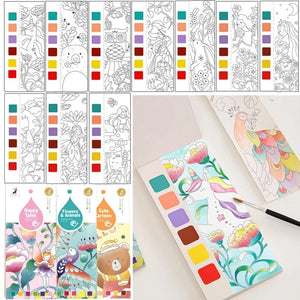 Brush & Splash: Watercolor Doodle Coloring Books - All-In-One Store
