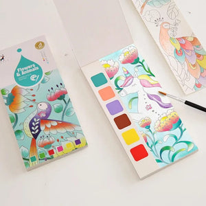 Brush & Splash: Watercolor Doodle Coloring Books - All-In-One Store