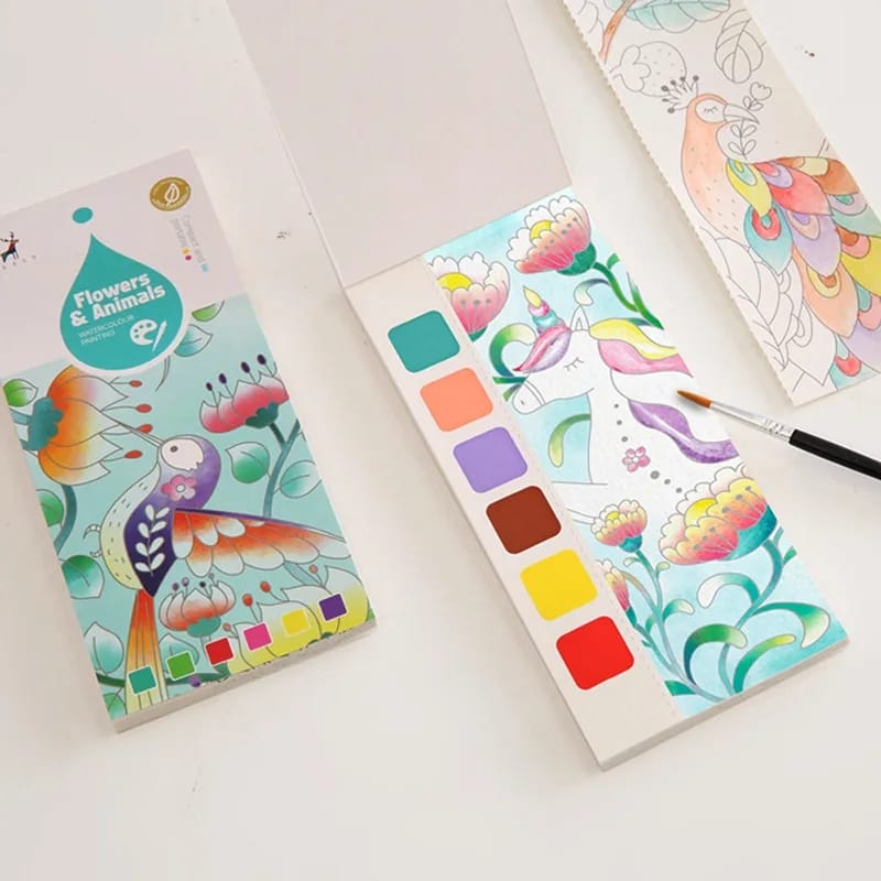 Brush & Splash: Watercolor Doodle Coloring Books - All-In-One Store