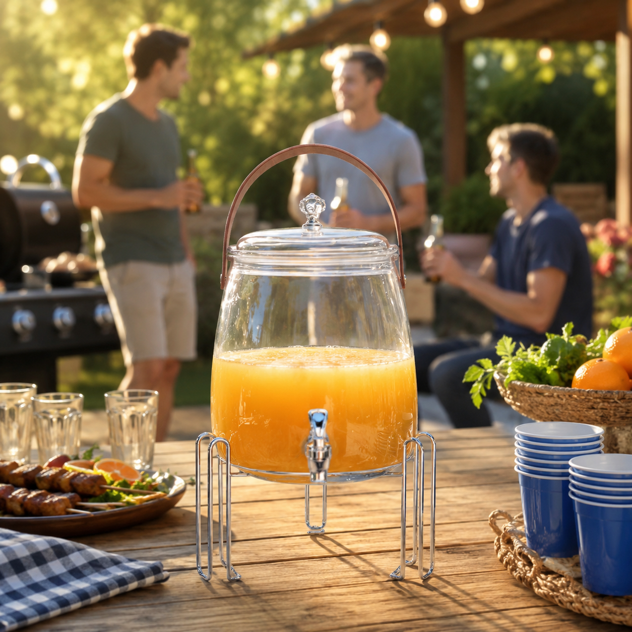 CrystalPour 5L Beverage Dispenser with Stand