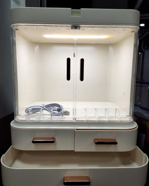 Classy Cosmetic Organizer With Mirror (Without LED) - All-In-One Store