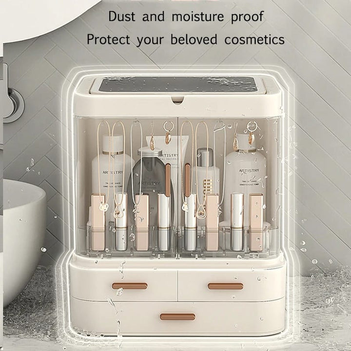 Classy Cosmetic Organizer With Mirror (Without LED) - All-In-One Store