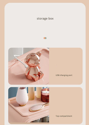 Clear View Cosmetic Organizer With Mirror & LED - All-In-One Store