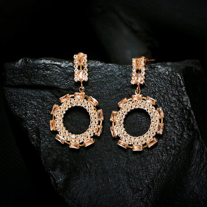 Crystal Round Earrings (CR-10) - All-In-One Store