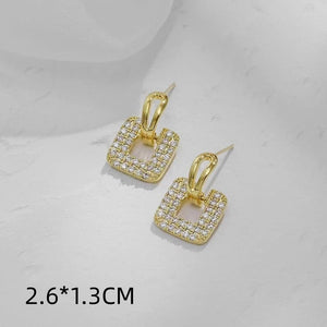 Crystal Square Earrings - All-In-One Store