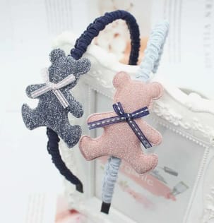 Cute Bow and bear Hairbands - Pack of 2 - All-In-One Store