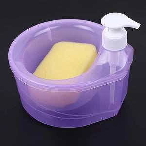 Dish Soap Dispenser and Sponge Holder - All-In-One Store