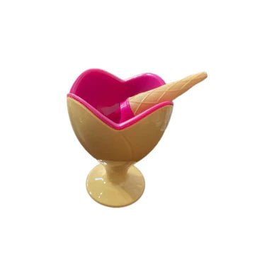 Double Delight Ice Cream Cups with Cone Spoons - All-In-One Store