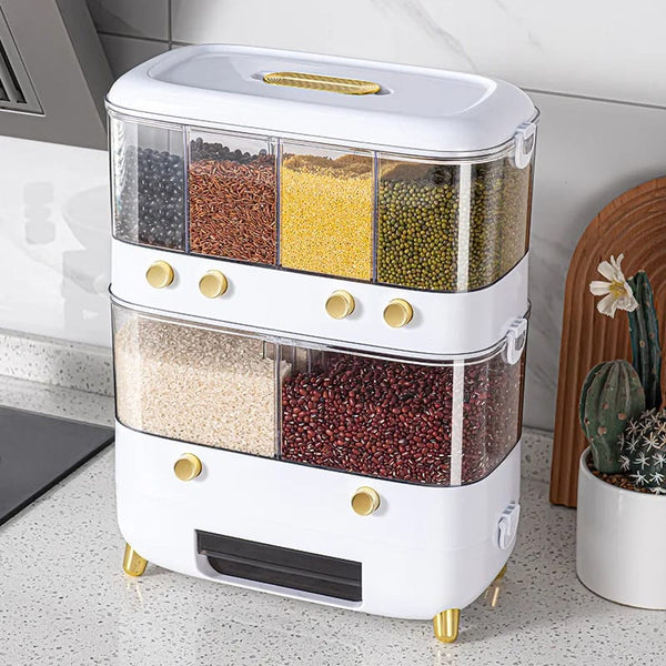 Double Layer Grain Storage Box - All-In-One Store