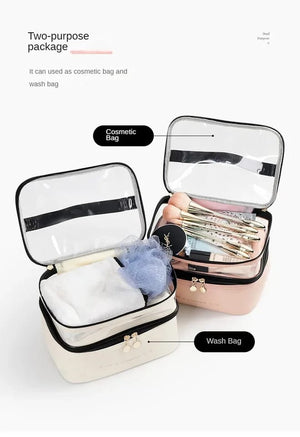 Dual Compartment cosmetic bag - All-In-One Store