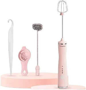 Electric Milk Frother Egg Beater Rechargeable - All-In-One Store