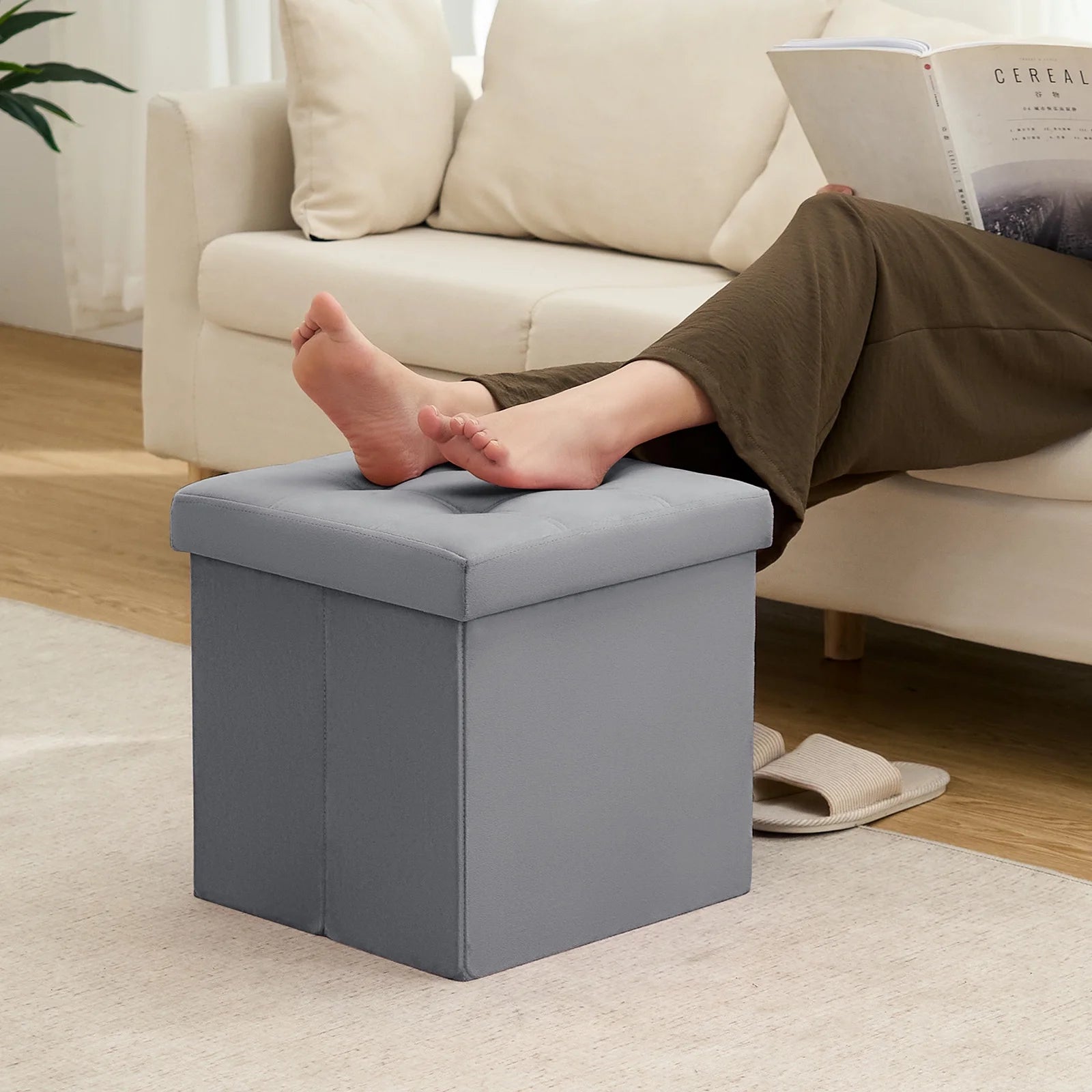 Sit & Store Ottoman – Multipurpose Storage Box & Seat (Large Size)