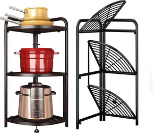 Foldable Corner Shelf with Tripod Base - All-In-One Store