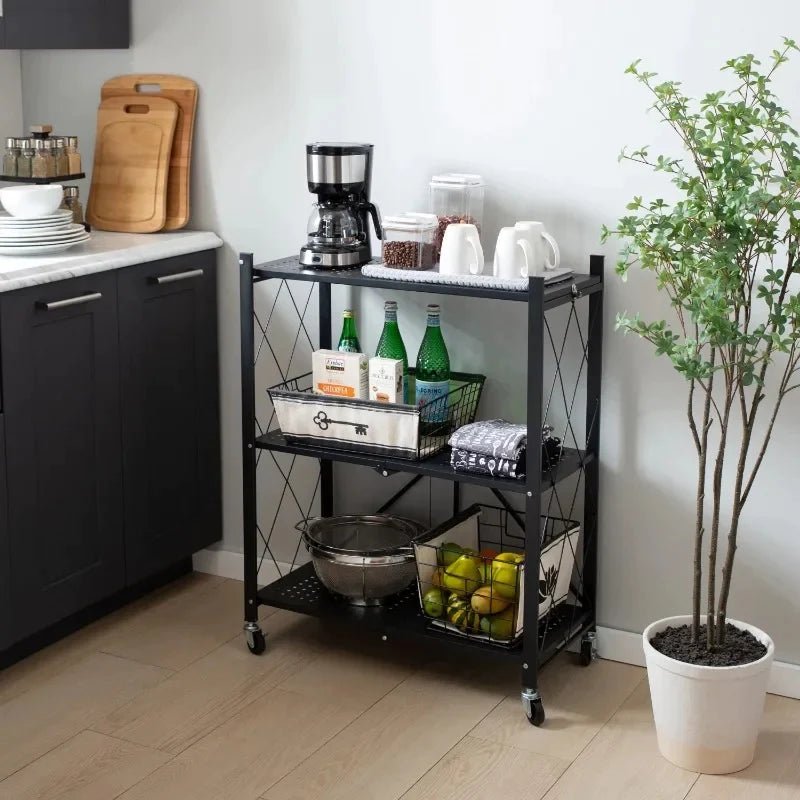 Foldable Kitchen Trolley - All-In-One Store