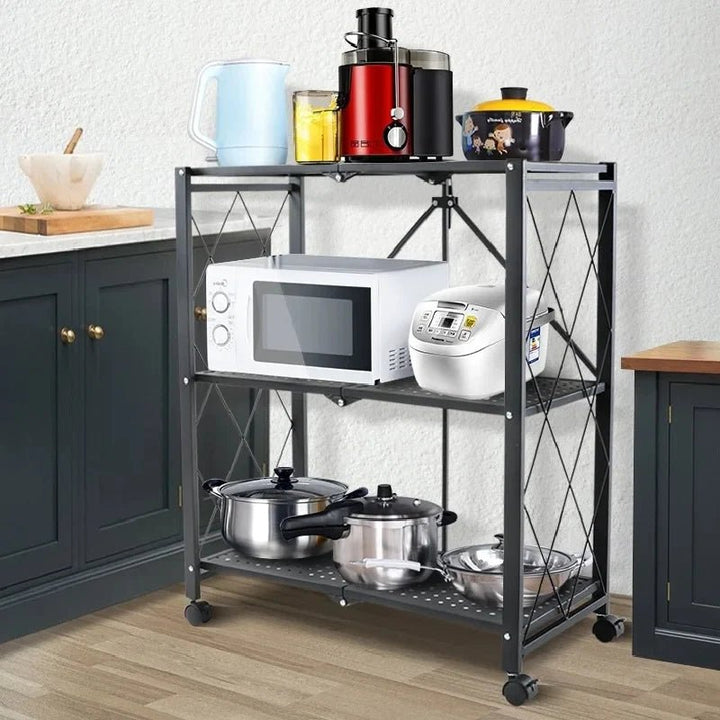 Foldable Kitchen Trolley - All-In-One Store
