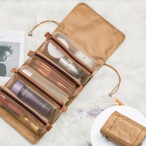 Foldable Makeup & Cosmetic Pouch - All-In-One Store