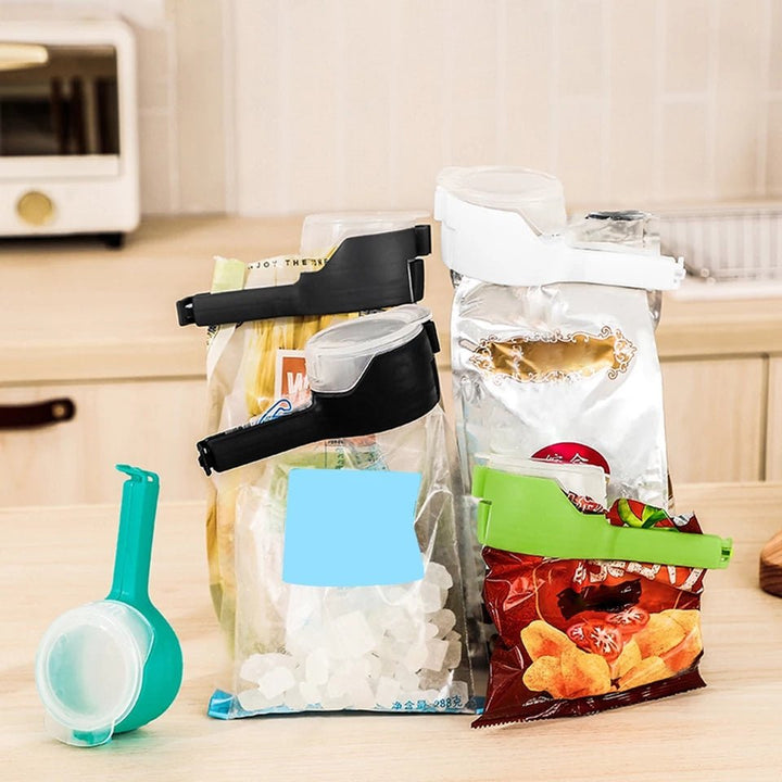 Food Storage Sealing Clips with Pour Spouts - All-In-One Store