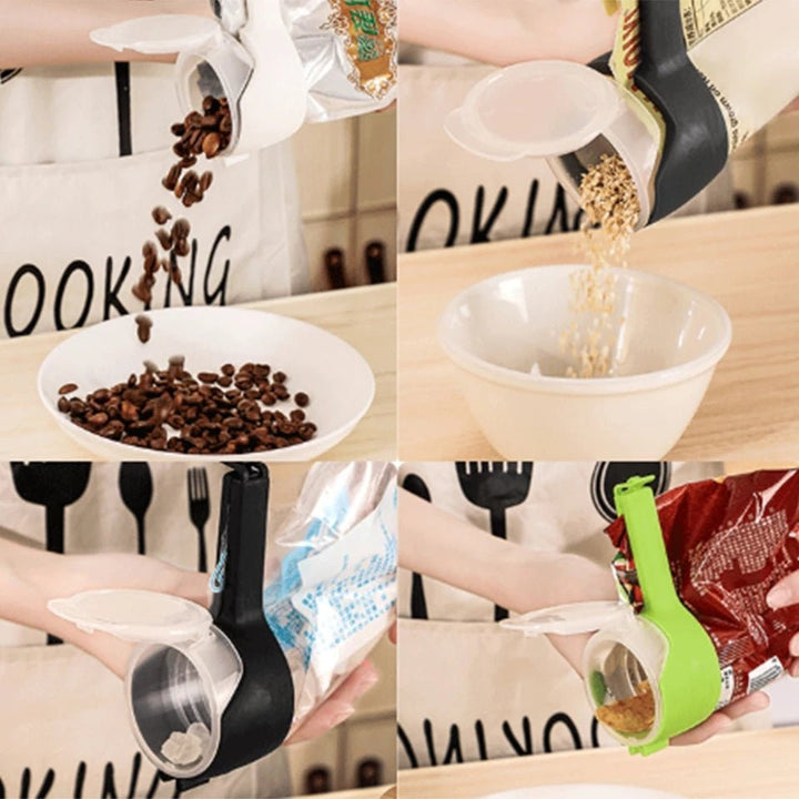 Food Storage Sealing Clips with Pour Spouts - All-In-One Store
